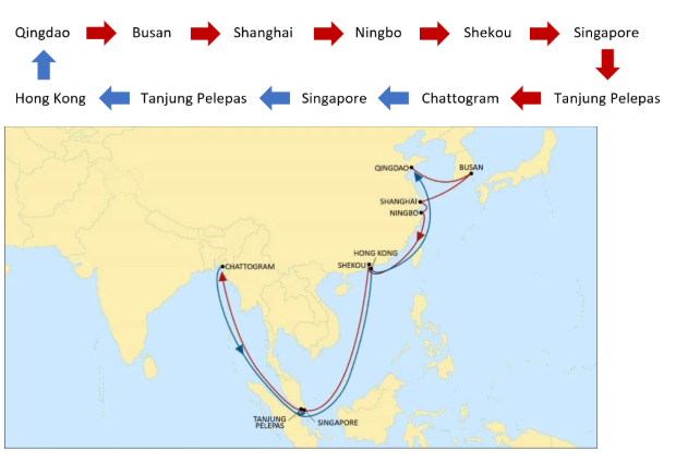 MSC亚洲区域内航线大调整！