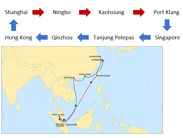 MSC亚洲区域内航线大调整！